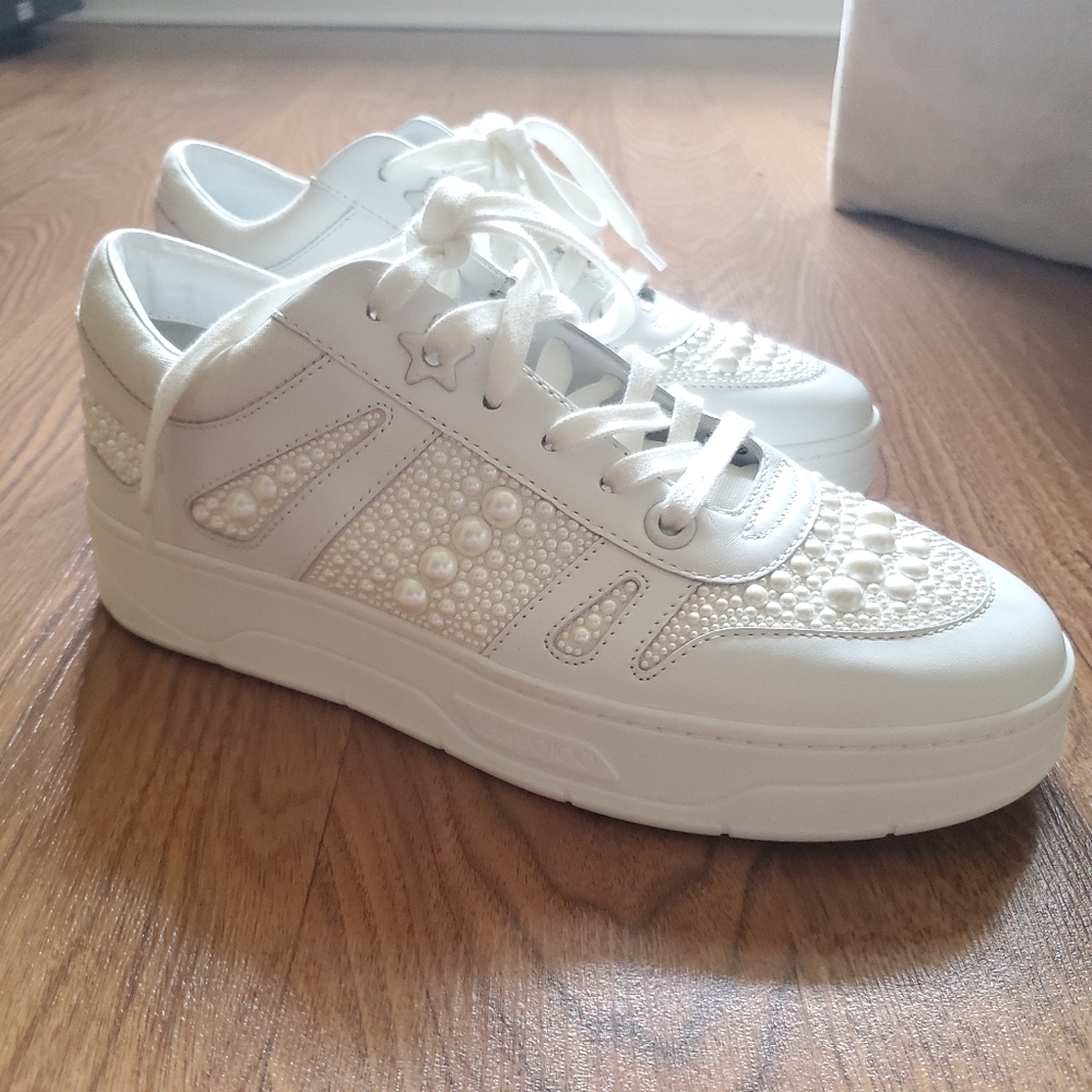 Jimmy Choo Hawaii Beaded Low Top Sneakers